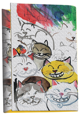 マンハッタナーズ ブックカバー【笑い猫】 Manhattaner's NY発の人気アートブランド 【送料無料】